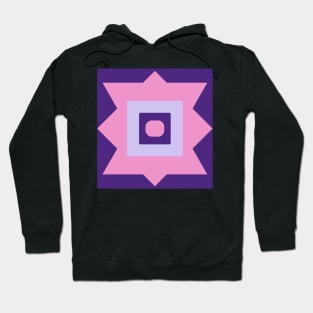 Abstract Geometric Square Triangle Flower Hoodie